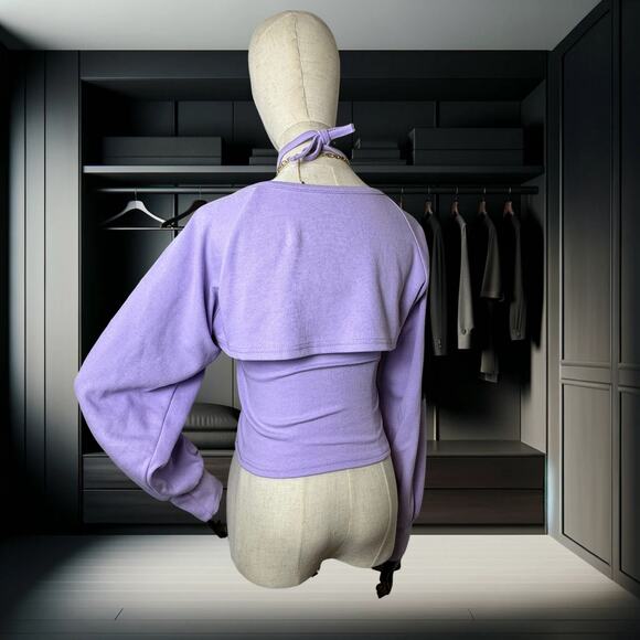 Women's Shrug + Bandeau Top Set - Purple - Picture 3 of 3